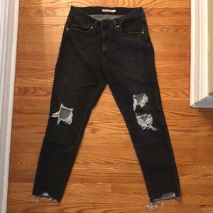 Levi’s 721 High Rise Distressed Skinny Jeans